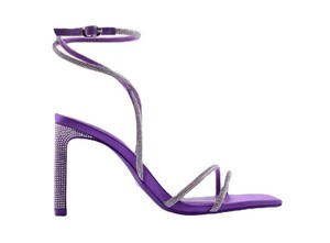 Scarpe da donna tacchi stringati sandali Sexy con strass a spillo Private Label Ladies <span class=keywords><strong>8</strong></span> <span class=keywords><strong>CM</strong></span> sandali in PU sandali con <span class=keywords><strong>tacco</strong></span> per le donne - Product Image 3