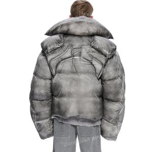 Veste matelassée épaisse et personnalisée pour homme, style designer, avec rembourrage en duvet, coupe oversize, pour l'hiver - Product Image 2
