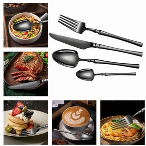Juego de Cubiertos de Acero Inoxidable de Diseño Delgado, 24 Piezas, Cuchillo, Tenedor y Cuchara para Restaurante, Hogar, Comida Occidental y Postre - Product Image 3