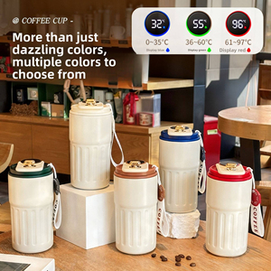 2026 New Fashionable 304 Stainless Steel <b>Coffee</b> <b>Cup</b> Insulation Travel Drum <b>Coffee</b> <b>Cup</b> <b>with</b> Temperature Display Cover - Product Image 1