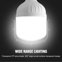 Ampoule LED en forme de T PBT+PP B22/E27 5W-60W avec température de couleur 3000K/4000K/6000K et durée de vie de 50000 heures