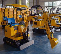 Mini excavatrice rotative pour les jeux à jetons d'équipement de parc non actionnés par enfants
