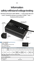 Chargeur rapide DC personnalisé C300M 12-84V 3-20A pour trottinette électrique et outil, avec charge intelligente et certification CE/ROHS
