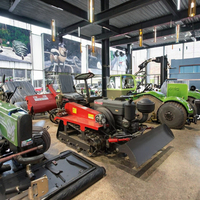 Mini tracteur chenillé certifié Euro 5 CE pour terres arides, tracteur agricole 35 CV 2 roues motrices, moteur à engrenages avec pompe intégrée