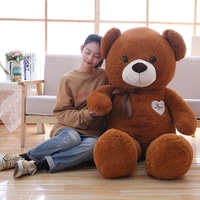Je t'aime Cadeaux de la Saint-Valentin Ours en peluche géant super doux avec rembourrage en coton PP Tailles personnalisées