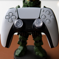 Manchettes de pouce en silicone transparent EDITION Performance FPS pour manette PS5 PS4, capuchons de joystick à texture diamantée pour un gain de hauteur