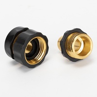 Robinet de style américain de 3/4 pouces, connecteur d'eau de 1/2 pouce, pistolet à eau en alliage d'aluminium pour lavage de voiture, tuyau d'arrosage de jardin à connexion rapide