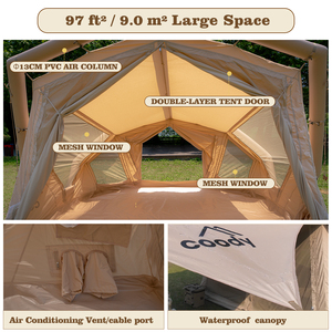Carpa Inflable Coody Havena Air Tent-Beige, Carpa Impermeable para Acampar al Aire Libre, Ideal para <span class=keywords><strong>Viajes</strong></span> - Product Image 6
