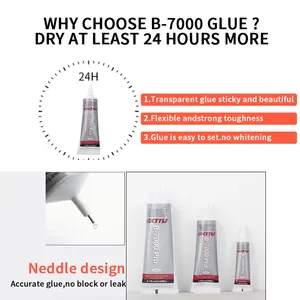 Multipurpose B7000 Medium Acrylic Liquid Glue Adhesives Transparent Liquid Glue 15ml 50ml 110ml