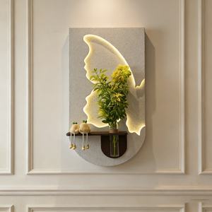 Peinture décorative personnalisée avec papillons en grès, décoration d'intérieur, plantes hydroponiques, peinture décorative LED lumineuse - Product Image 2