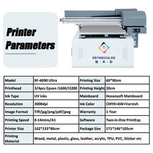 Refinecolor-Impresora UV DTF <span class=keywords><strong>6090</strong></span>, bolígrafo de lona, tarjeta de identificación, taza de vidrio de PVC, caja de teléfono de madera y metal, pegatina, máquina de impresión plana - Product Image 2