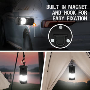 Linterna <span class=keywords><strong>LED</strong></span> de Camping Recargable <span class=keywords><strong>Solar</strong></span> USB C, Luz de Camping Plegable a Batería con Base Magnética y Gancho Plegable - Product Image 6