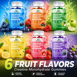 Creatine Monohydrate <strong>Gummies</strong> 5000mg Adult Dietary Supplement for Muscle Strength Energy Recovery Support <strong>B12</strong> 120 Count Bulk - Product Image 2