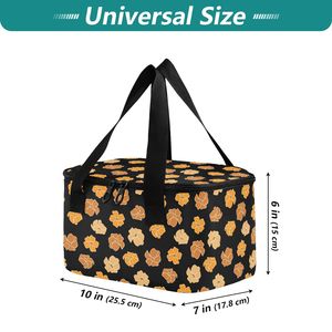 Sac isotherme mini-pique-nique en nylon à motif floral Hawaï Puakenikeni, 6L, portable, avec poignée courte et impression personnalisée - Product Image 6