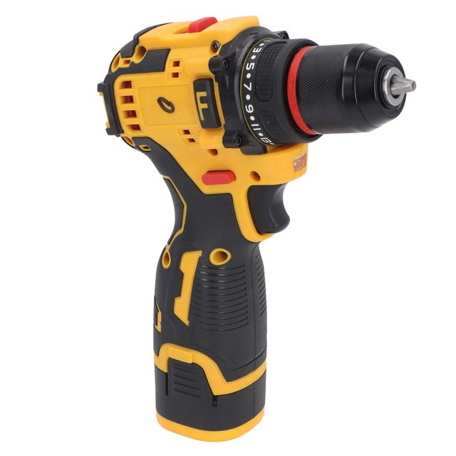 Industrial Cordless Multifunction Electric Impact Rechargeable Power Tools with Yellow Li-Ion Battery Screwdriver