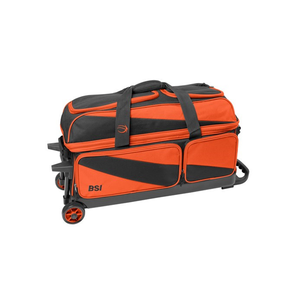 Sac de bowling personnalisé à poignée télescopique renforcée à triple boule, avec poche zippée et roues larges et stables - Product Image 1