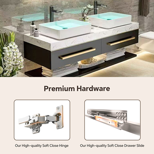 Mueble de <span class=keywords><strong>Baño</strong></span> <span class=keywords><strong>con</strong></span> Lavabo Individual/Doble de 36-92 Pulgadas, Mueble de <span class=keywords><strong>Baño</strong></span> Moderno <span class=keywords><strong>con</strong></span> <span class=keywords><strong>Espejo</strong></span> Inteligente - Product Image 5