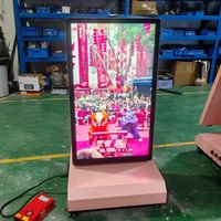Afficheur portable 43 pouces, écran extérieur, batterie rechargeable, signalisation numérique pliable, étanche, écran LCD