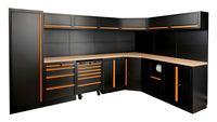 Meuble d'atelier modulaire, unité de rangement combinée, panneau mural, tiroir, plan de travail en acier, 307 outils, OEM, robuste, 500 kg
