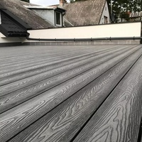 Co-extrusion Wpc plancher de terrasse résistant aux rayures vente en gros panneau de pont extérieur Composite pour piscine et Restaurant