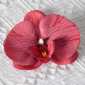 Cabeza de flor de Orquídea Phalaenopsis Artificial realista, decoración de boda hecha a mano, pieza de pétalo Floral para accesorios de pared de flores - Product Image 6