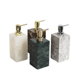 Marble Look Resin <b>Bathroom</b> <b>Accessory</b> <b>Set</b> Soap Dispenser and Soap Dish Countertop Organizer Modern <b>Bathroom</b> Supplies - Product Image 1