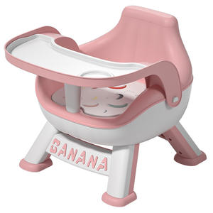 Chaise haute Ganana pour bébé de 0 à 12 mois, chaise d'alimentation multifonctionnelle portable en plastique avec plateau et coussin de siège - Product Image 1