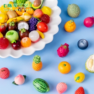 Miniatures de fruits artificiels (pastèque, durian) pour micro-paysages, accessoires décoratifs DIY en résine, petits ornements, sachet surprise mignon - Product Image 2