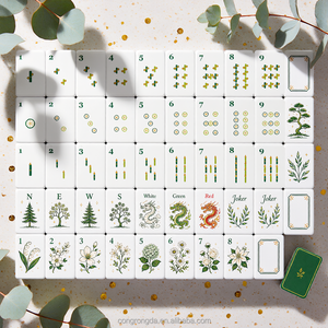 Tuiles de Mahjong Américaines Personnalisées 160 Pièces Design Garden Toast Nouveau Set de <span class=keywords><strong>Voyage</strong></span> de Luxe OEM ODM Personnalisé Atlas <span class=keywords><strong>Voyage</strong></span> Destination - Product Image 1