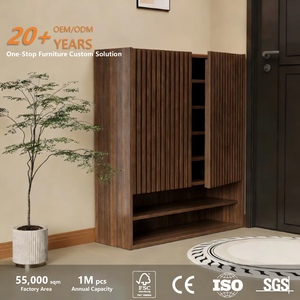Étagère à chaussures en bois moderne et réglable, grande capacité, organisateur de chaussures, entrée de la maison, 35 cm de large, armoire à chaussures pour couloir - Product Image 2