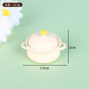 Maison de poupée miniature, simulation de pot à soupe, miniature Bjd, scène après le repas, modèle de pot en <span class=keywords><strong>argile</strong></span>, ornement en gros - Product Image 6