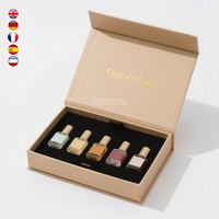 Caja de Regalo Magnética de Papel, Diseño Personalizado, Caja de Muestra de Perfume Pequeña de 10 ml con Inserto, Gran Venta