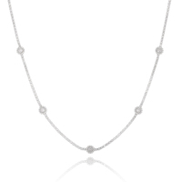 Parure de bijoux scintillante pour étudiants, avec trois colliers ronds en zircon coloré, idéale pour la Saint-Valentin