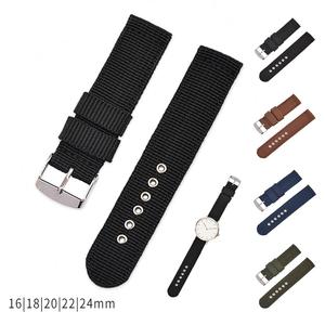 16mm 18mm 20mm 22mm 24mm Vente en gros Sport Ceinture de sécurité Nylon Toile Tissage Sailcloth Bracelet de montre pour <span class=keywords><strong>Samsung</strong></span> Bracelets de montre - Product Image 6