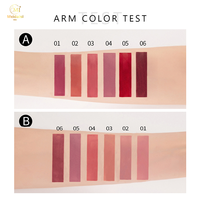 Personnalisation du produit imperméable mate lápiz labial de larga duración líquido lápiz labial Kit de etiqueta privada antiadherente Copa brillo de labios con HALAL