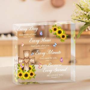 Regalos cristianos acrílicos <span class=keywords><strong>para</strong></span> mujeres Regalos inspiradores con versículo de la Biblia y oraciones Regalos religiosos/DE LAS Escrituras Pisapapeles - Product Image 5