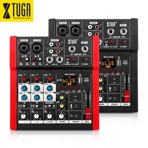 Xtuga Mixer Audio, Mixer Audio Mini Portabel Profesional Luar Ruangan