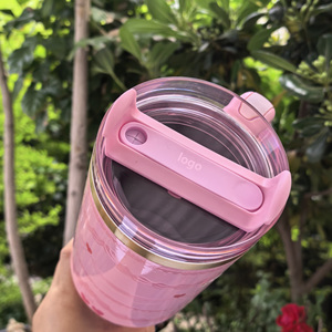 Nouvelle Arrivée Q2 – <span class=keywords><strong>Tasse</strong></span> Isotherme en Acier Inoxydable Rose 40oz avec Poignée – Cadeau Idéal pour la <span class=keywords><strong>Saint</strong></span>-<span class=keywords><strong>Valentin</strong></span> pour Filles - Product Image 6