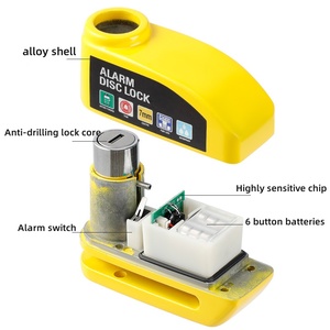 Candado Inteligente <span class=keywords><strong>para</strong></span> Bicicleta a Prueba <span class=keywords><strong>de</strong></span> Agua <span class=keywords><strong>de</strong></span> 10dB con <span class=keywords><strong>Alarma</strong></span>, Candado Antirrobo <span class=keywords><strong>para</strong></span> Motocicleta y Bicicleta con Cuerda <span class=keywords><strong>de</strong></span> Recordatorio y Bolsa <span class=keywords><strong>de</strong></span> Seguridad - Product Image 6