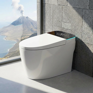 WC intelligent de luxe avec chasse automatique, affichage LED et siège de bidet chauffant pour hôtel - Product Image 1
