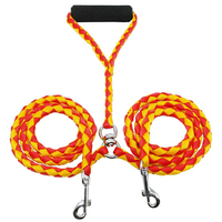 Laisse pour chien à double embout en nylon tressé résistant à l'usure, écologique et tendance, pour chiens de petite/moyenne/grande taille - Idéale pour les promenades quotidiennes en extérieur