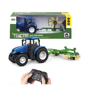 Voiture RC tracteurs <span class=keywords><strong>remorque</strong></span> 2.4G 1/24 radiocommandée 4 roues voitures de ferme simulateur camion fermier modèle animal jouets enfants garçons - Product Image 1