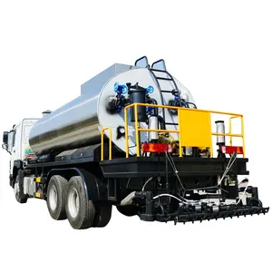 Acntruck yol yapım makinesi HOWO 6 cbm 6000L akıllı asfalt dağıtım kamyonu bitüm asfalt serpme satılık