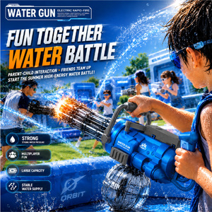 <span class=keywords><strong>Pistolet</strong></span> à <span class=keywords><strong>eau</strong></span> électrique Gatling à triple canon rotatif avec sac à dos grande capacité, puissant lanceur d'<span class=keywords><strong>eau</strong></span> automatique pour enfants, idéal pour l'été - Product Image 4