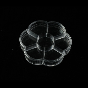 Transparent Plastic Storage Box 7 Compartments Plum Blossom Shape Cosmetic Jewelry Organizer Desktop Organizer - Product Image 2