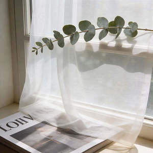 Voilages en lin transparents, dernier design, rideaux de chambre à coucher fantaisie, vente en gros, best-seller - Product Image 4