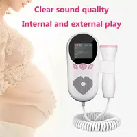 Moniteur Fœtal Doppler Ultrasonique Portatif pour Bébé, Écouteur Cardiaque Fœtal pour Femme Enceinte