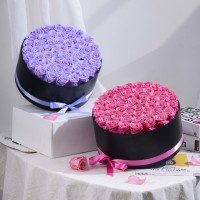 Hfloral Valentijnsgeschenken Eeuwige Lang Houdende Rozen Echte Bloemen Natuurlijk Ge conserveerde Rozen Bloemen en Planten 50 Rozen in Doos