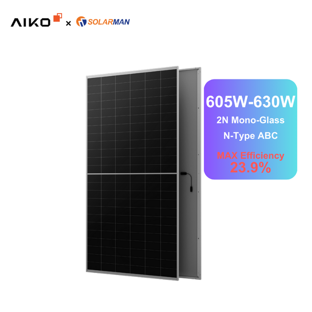 AIKO COMET 2N Mono-Glass 605W-630W Solar Panel for Home Use Wall Panel for Interior Wall
