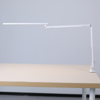 Lampe de bureau LED à double tête à clipser, bras articulé réglable, pour salon de manucure